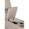 Rusto Console Sectional (with USB Charger) Mushroom Fabric